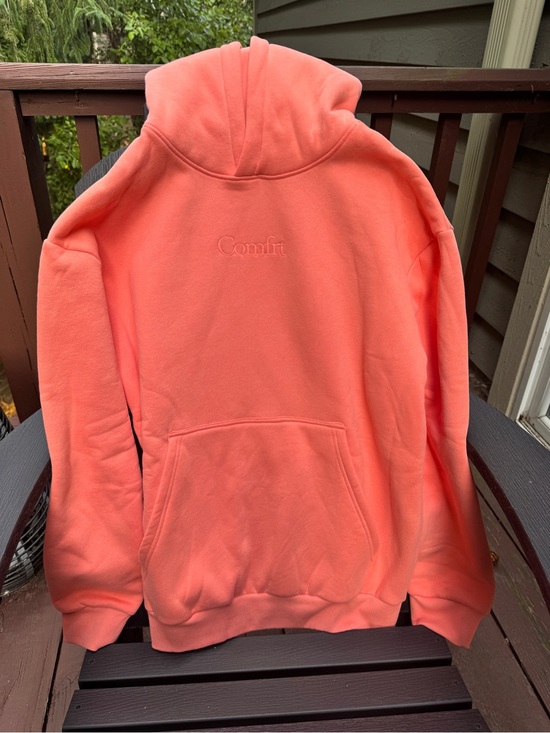 Comfrt Tops - Comfort Embroidered Coral Hoodie and sweatpants set- Women
